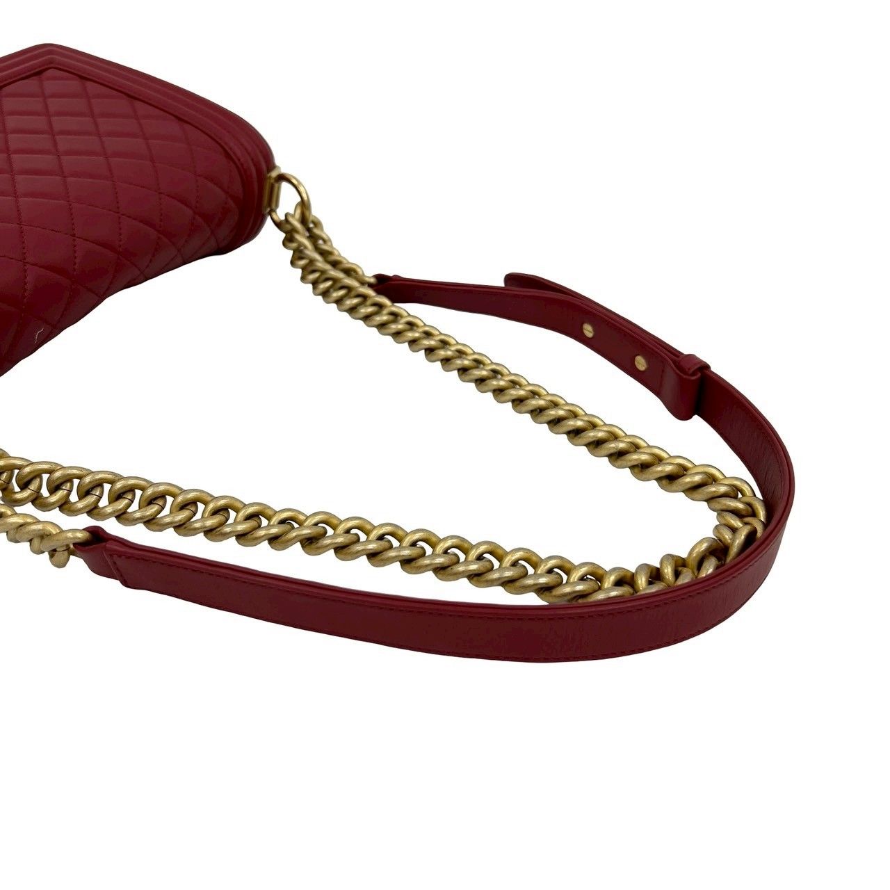 Chanel Boy Lambskin CC Logo Chain Shoulder Bag — view 4