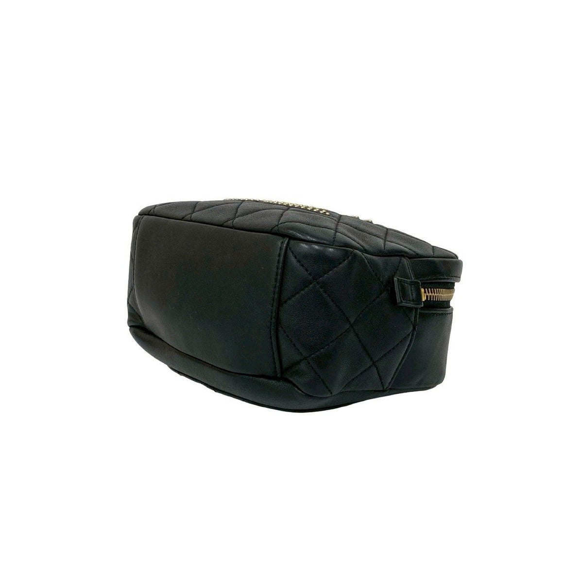 Chanel Quilted Coco Studs Leather 2-Way Chain Shoulder Bag Black — view 8