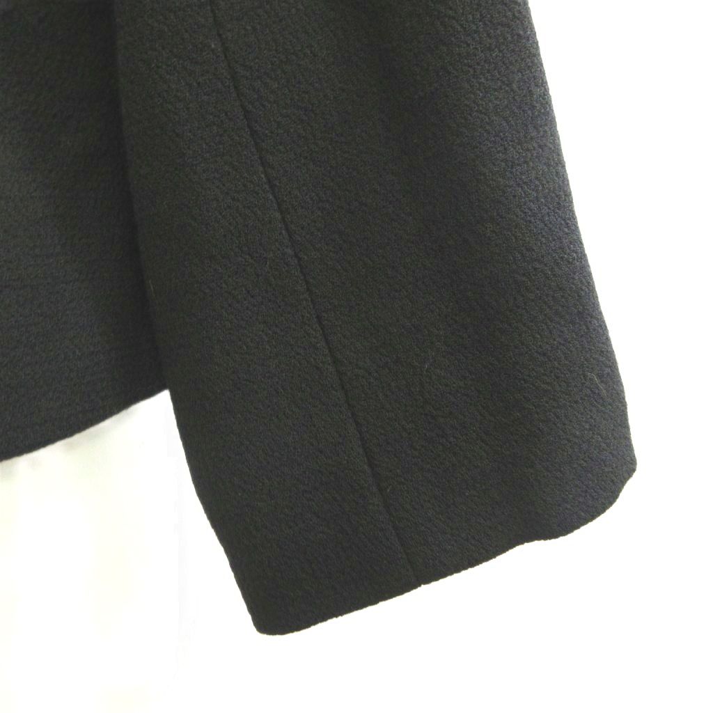 Max Mara Jacket Wool Black Tailored Ruffles 44 — view 6