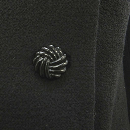 Max Mara Jacket Wool Black Tailored Ruffles 44 — view 7