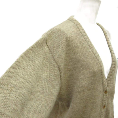 Dior Sports Vintage Cardigan V-neck Long Sleeve Pocket Wool Beige — view 2