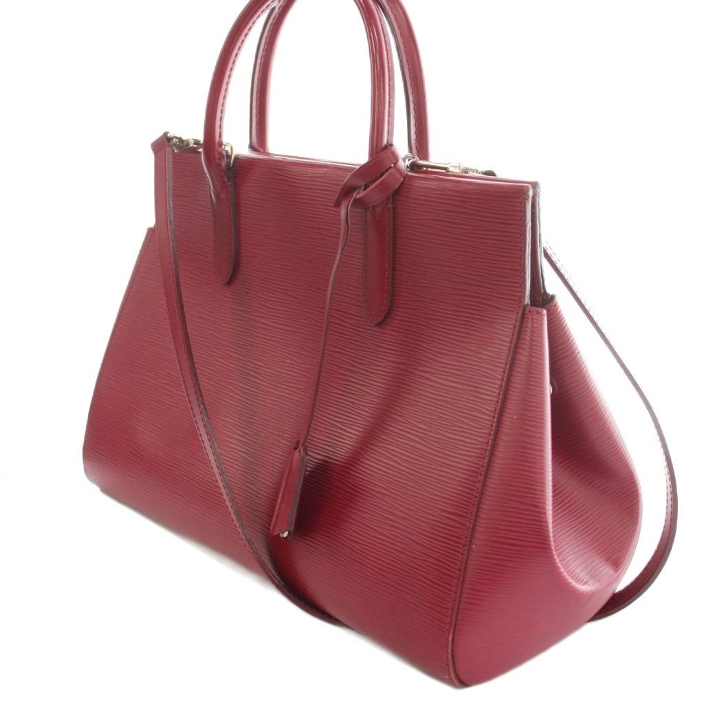 Louis Vuitton Epi Marly MM 2-Way Shoulder Bag Solid Leather Cowhide Logo Fuchsia — view 2