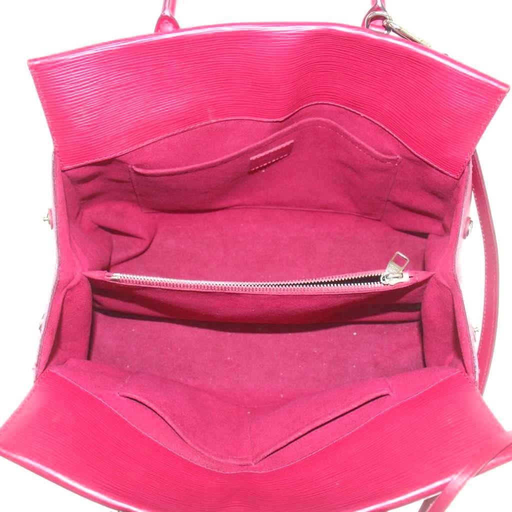 Louis Vuitton Epi Marly MM 2-Way Shoulder Bag Solid Leather Cowhide Logo Fuchsia — view 5
