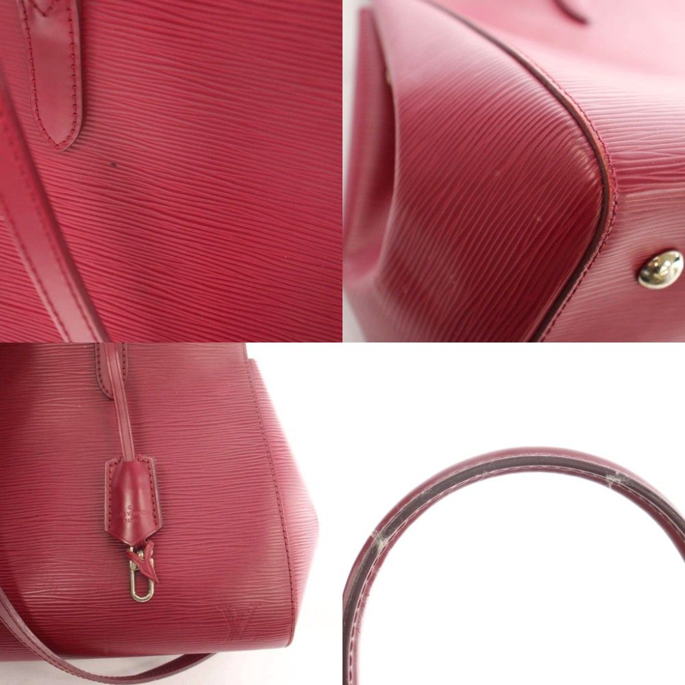 Louis Vuitton Epi Marly MM 2-Way Shoulder Bag Solid Leather Cowhide Logo Fuchsia — view 8