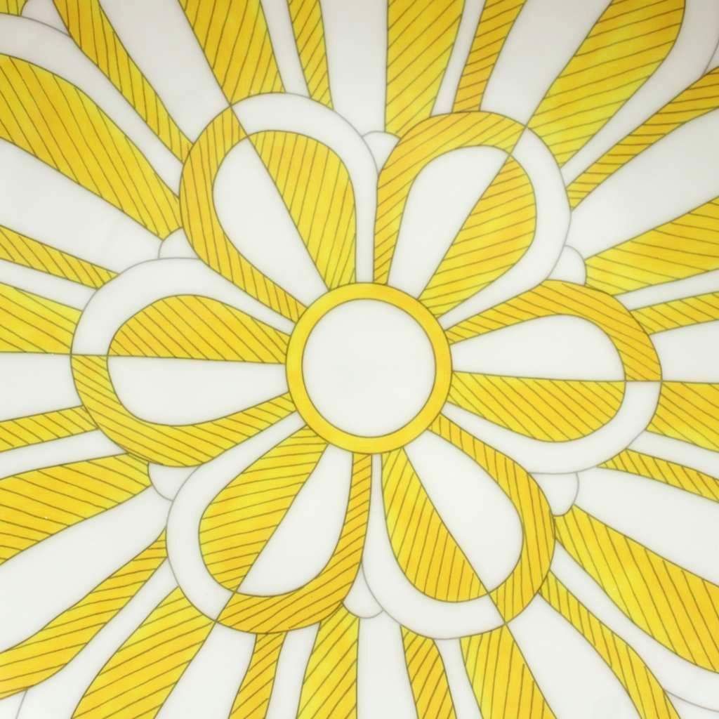 Hermes Soleil de 2 Set Dessert Plate Dish White Yellow — view 4