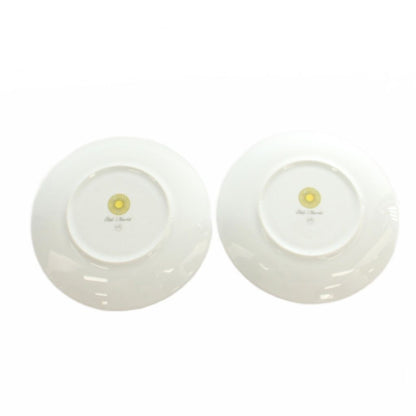 Hermes Soleil de 2 Set Dessert Plate Dish White Yellow — view 2