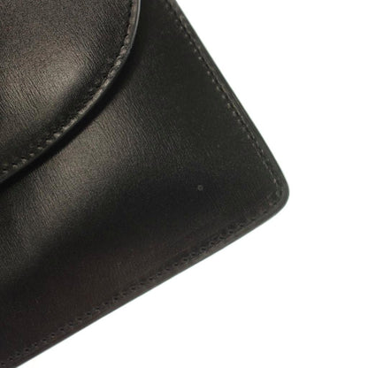 Celine Vintage Star Ball Chain Shoulder Bag Leather Flap Black — view 8