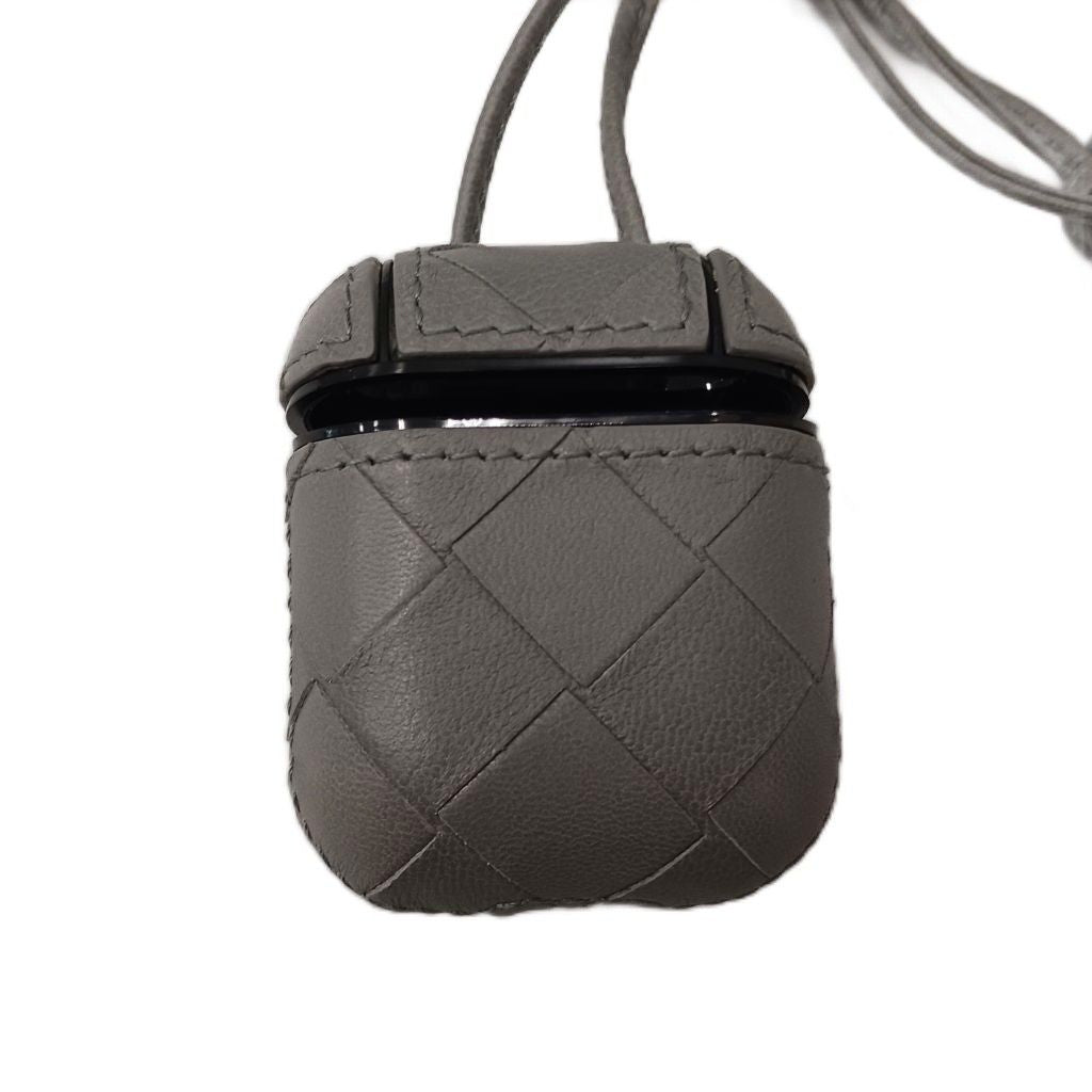 Bottega Veneta Intrecciato Airpods Case Shoulder Bag Leather Gray — view 2