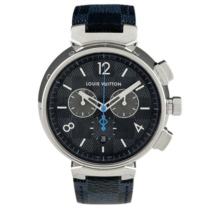 Louis Vuitton Tambour GM Damier Graphite Watch SS Quartz Gray — view 2