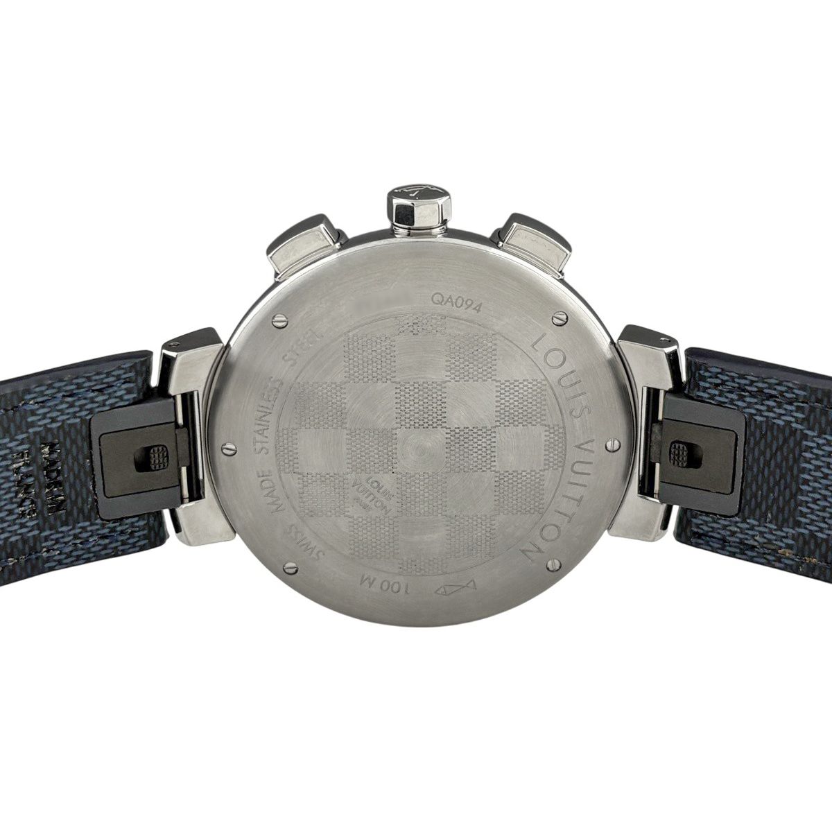 Louis Vuitton Tambour GM Damier Graphite Watch SS Quartz Gray — view 4