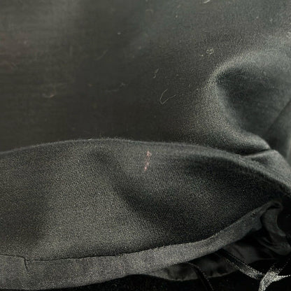 Chanel Pants M Black Cropped Half End Wide Anchor Button 40 — view 7