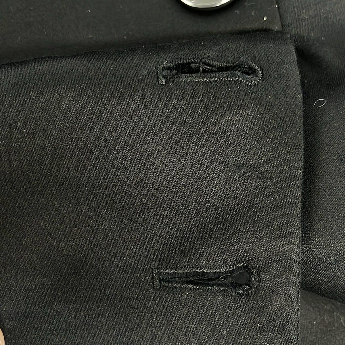 Chanel Pants M Black Cropped Half End Wide Anchor Button 40 — view 6