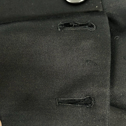 Chanel Pants M Black Cropped Half End Wide Anchor Button 40 — view 6
