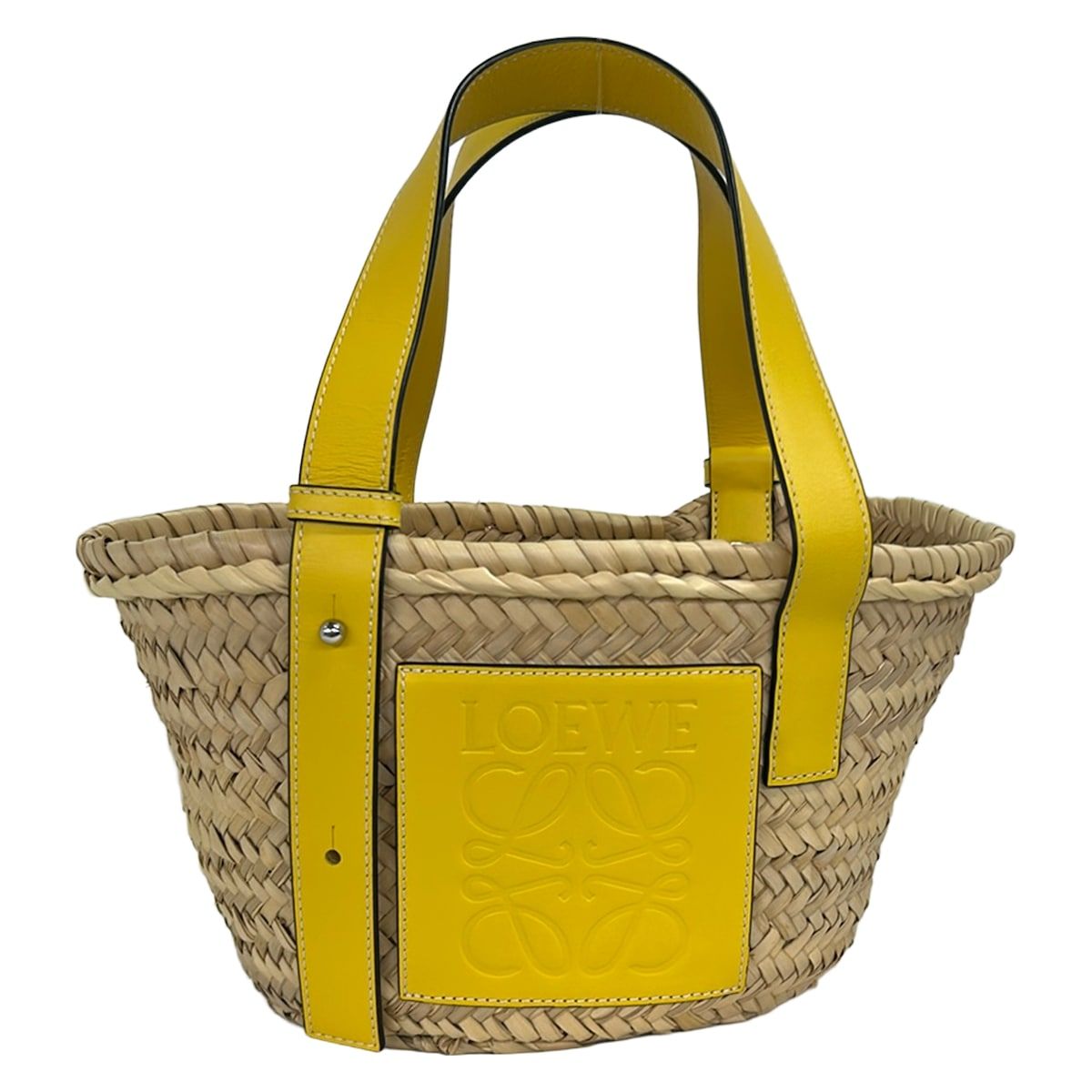 Loewe Tote Basket Small Beige Yellow Leather