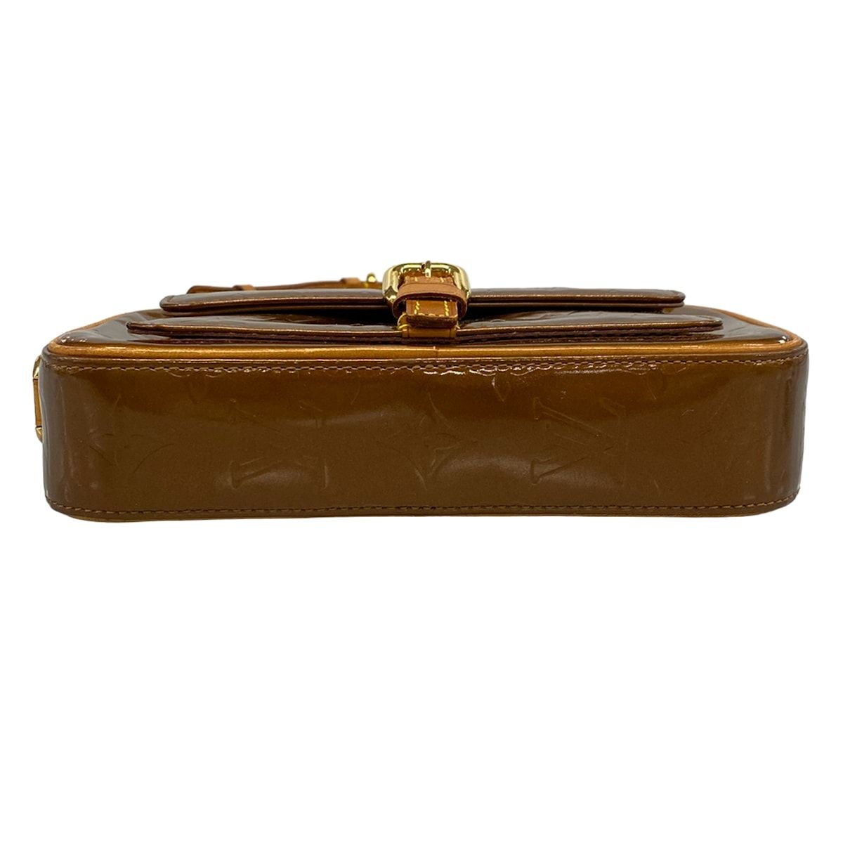 Louis Vuitton Shoulder Bag Monogram Vernis Christie MM Blanc Leather — view 5