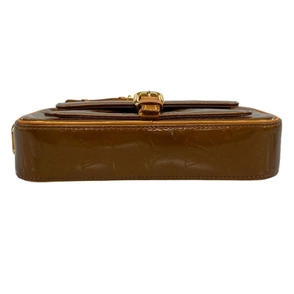 Louis Vuitton Shoulder Bag Monogram Vernis Christie MM Blanc Leather — view 5