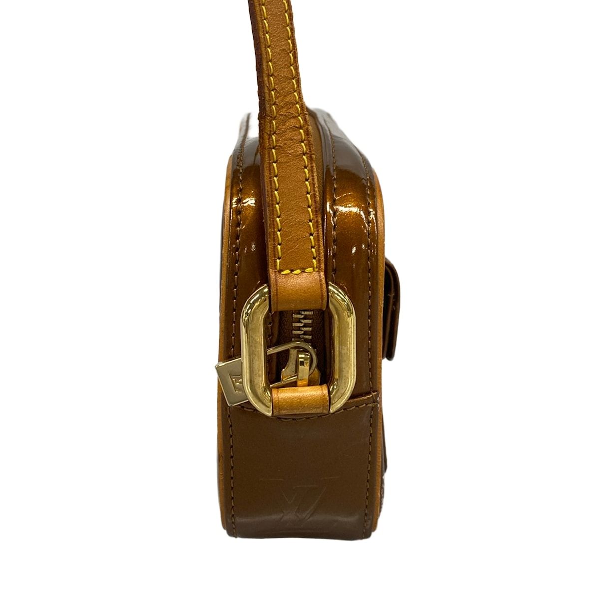 Louis Vuitton Shoulder Bag Monogram Vernis Christie MM Blanc Leather — view 2