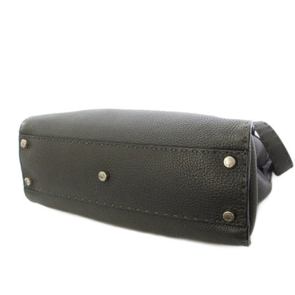 Fendi Selleria Peekaboo 2-Way Shoulder Bag Leather Gray — view 4