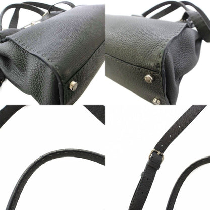 Fendi Selleria Peekaboo 2-Way Shoulder Bag Leather Gray — view 8