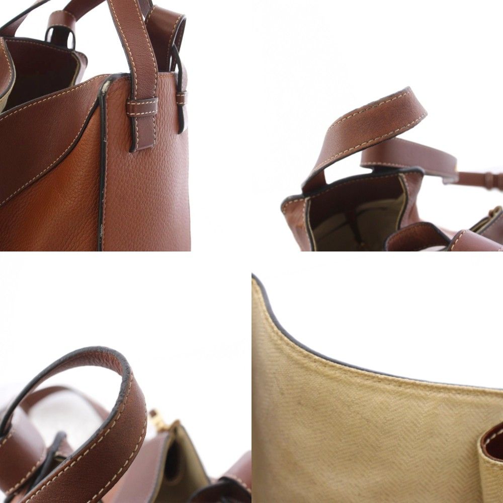 Loewe Hammock Small Shoulder Bag 2-Way Brown — view 8