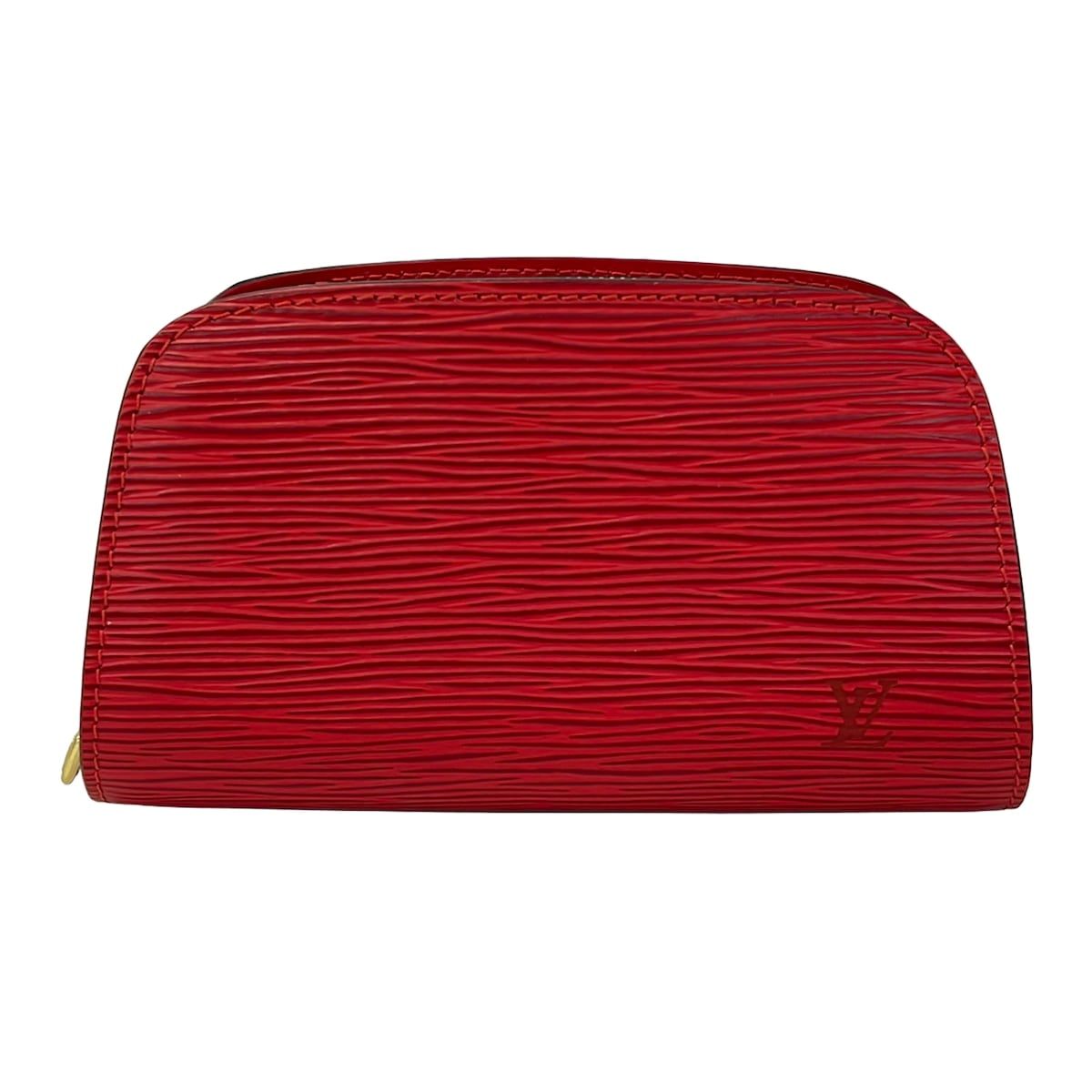 Louis Vuitton Pouch Epi Dauphine PM Castilian Red Leather