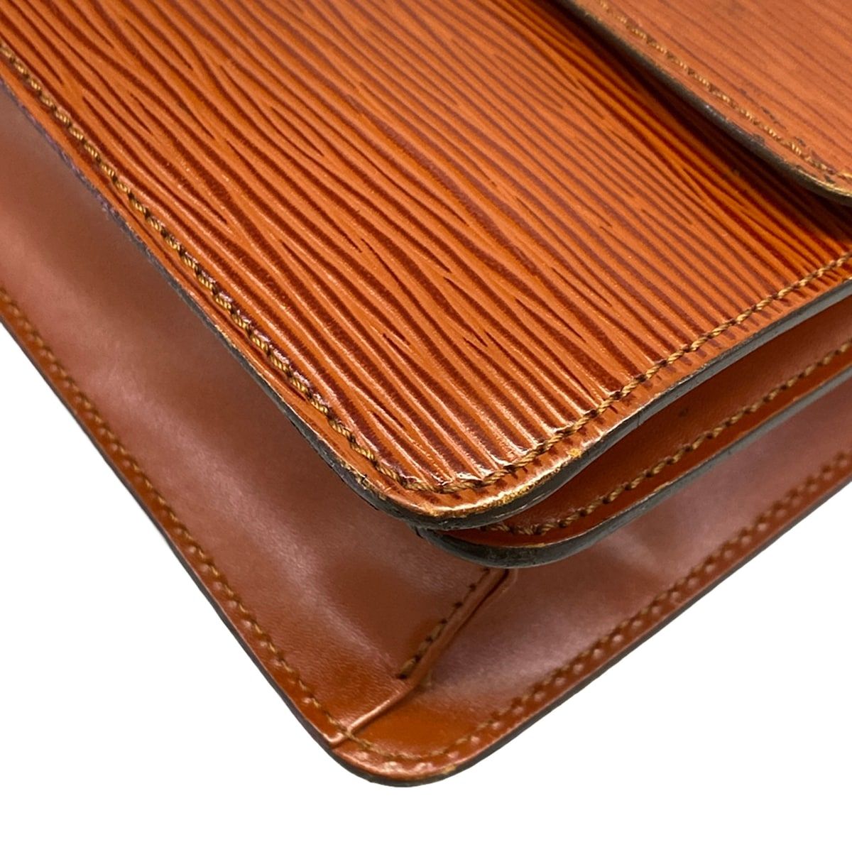 Louis Vuitton Shoulder Bag Epi Run Kenya Brown Gold Leather — view 6