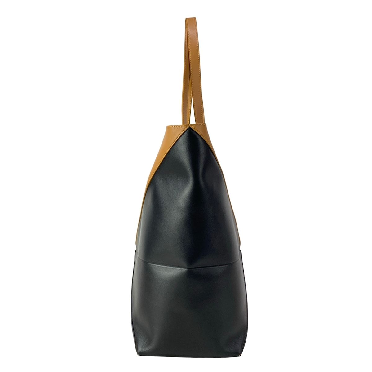 Loewe Tote Puzzle Fold Large Black Brown Warm Desert Leather — view 2