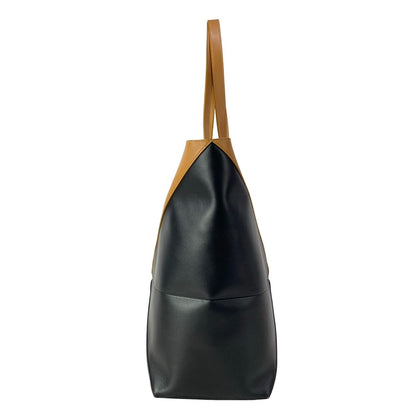 Loewe Tote Puzzle Fold Large Black Brown Warm Desert Leather — view 2