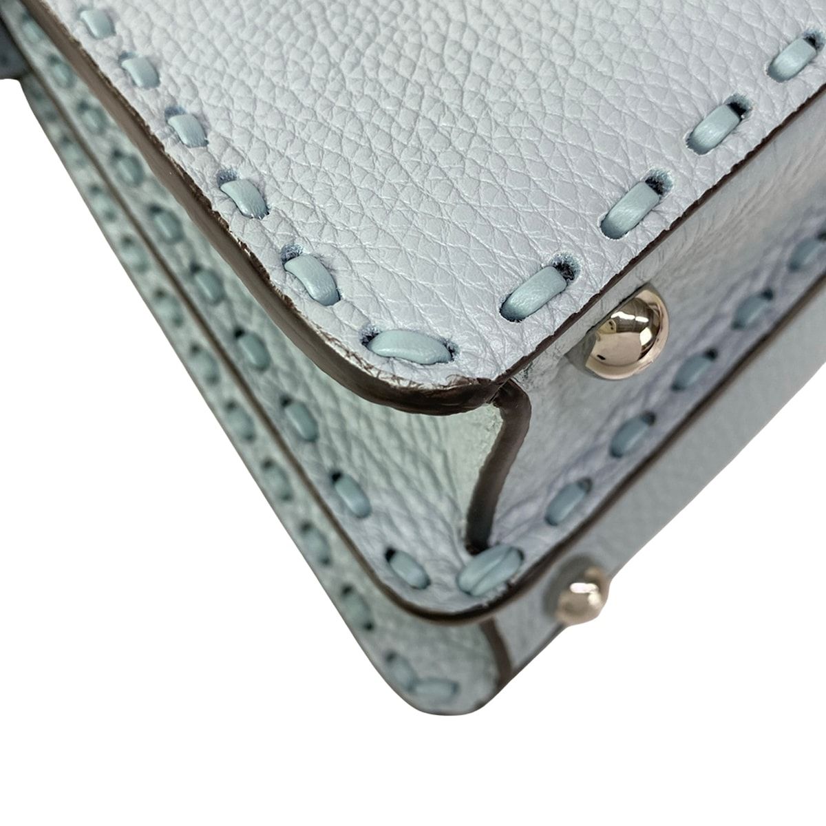 Fendi Handbag Peekaboo ISeeU Small Selleria Light Blue Leather — view 6