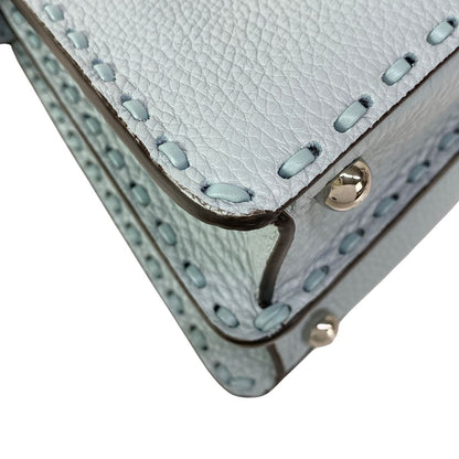 Fendi Handbag Peekaboo ISeeU Small Selleria Light Blue Leather — view 6