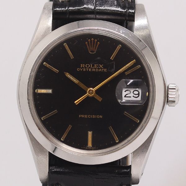 Rolex Oyster Date Automatic Black Dial Watch