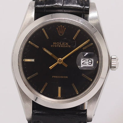 Rolex Oyster Date Automatic Black Dial Watch