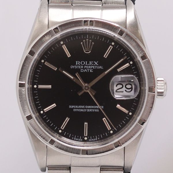Rolex Oyster Perpetual Date Automatic Black Dial Watch