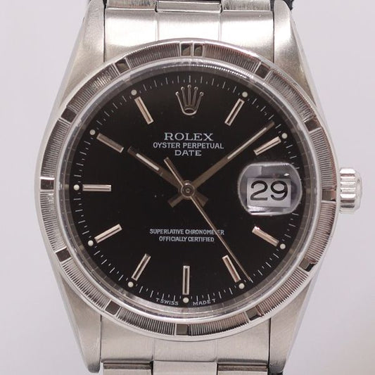 Rolex Oyster Perpetual Date Automatic Black Dial Watch