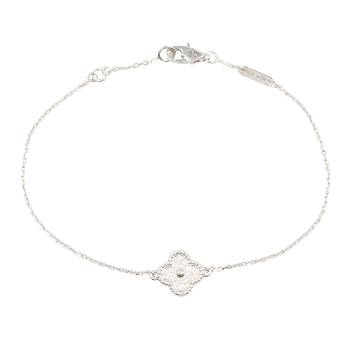 Van Cleef & Arpels Bracelet Sweet Alhambra Diamond 17 18k White Gold