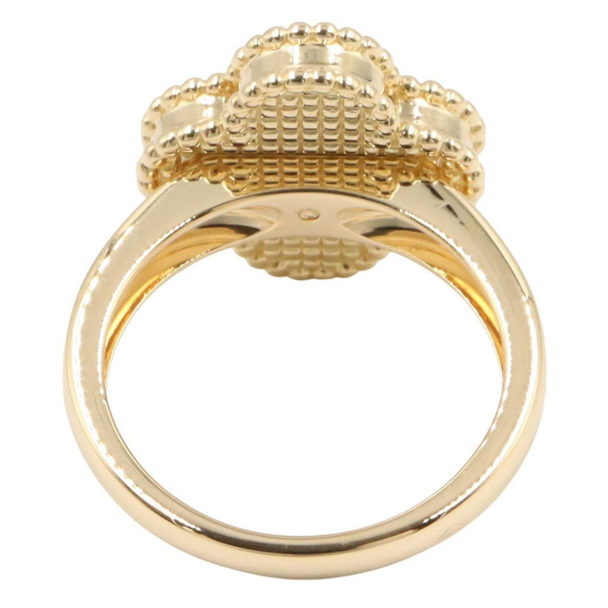 Van Cleef & Arpels Ring Vintage Alhambra Carnelian 18k Diamond — view 3