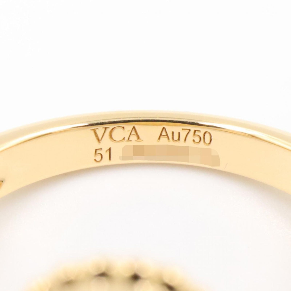 Van Cleef & Arpels Ring Vintage Alhambra Carnelian 18k Diamond — view 4