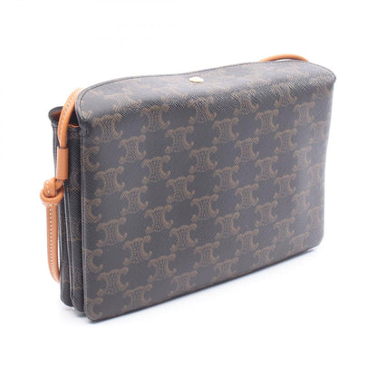 Celine Shoulder Bag Trio Flap Triomphe Leather — view 2