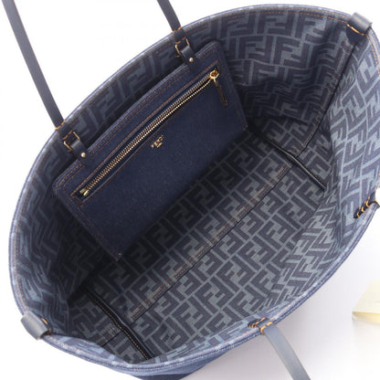 Fendi Tote Roll Medium Reversible Denim Leather — view 3