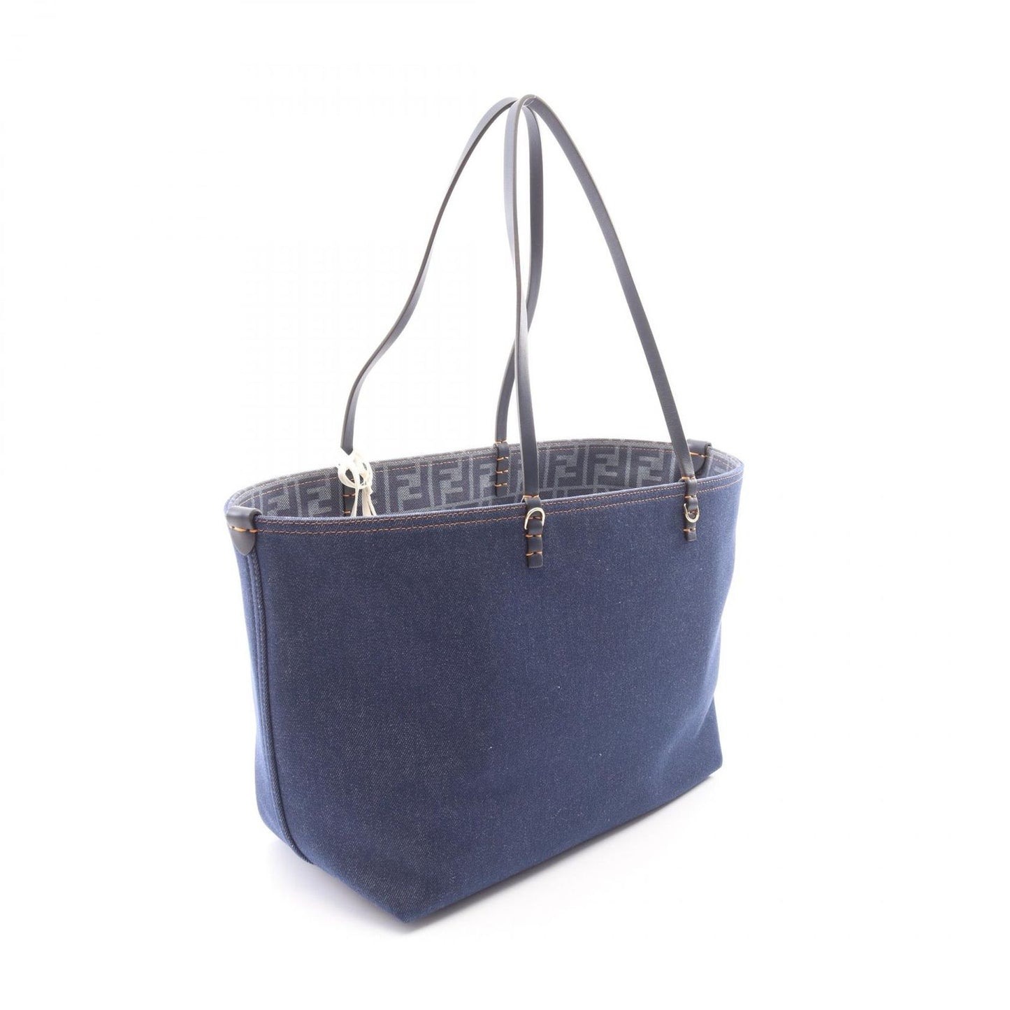 Fendi Tote Roll Medium Reversible Denim Leather — view 2