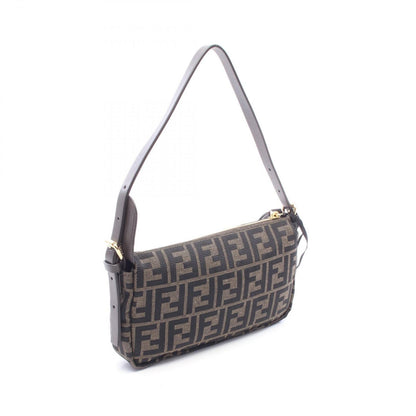 Fendi Shoulder Bag Zip Top Small Canvas Leather — view 2