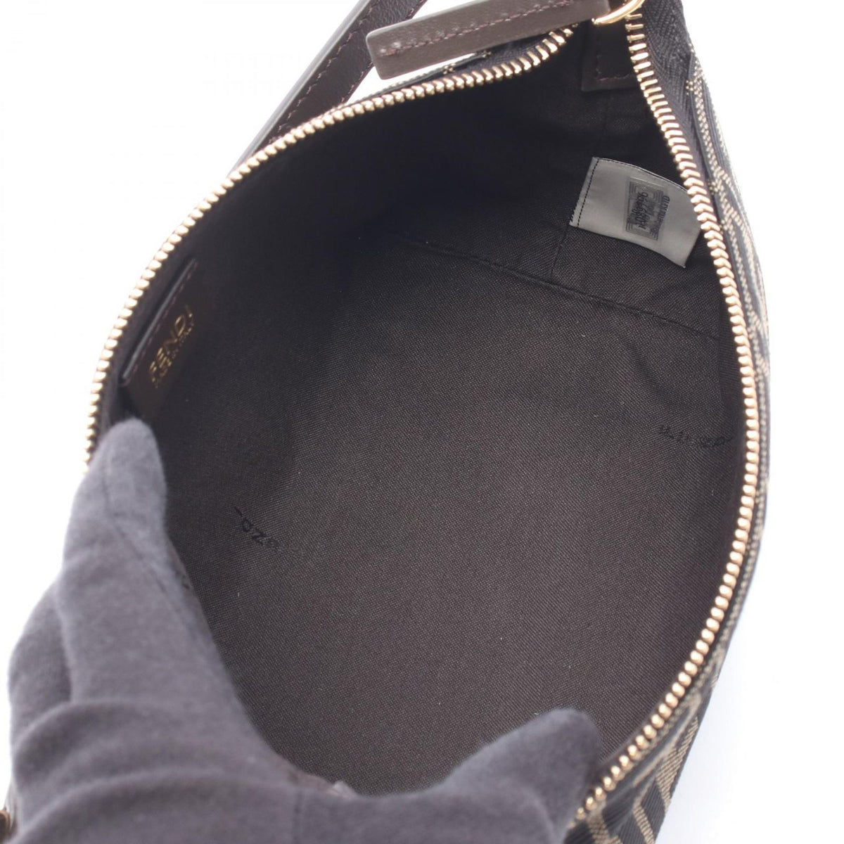 Fendi Vanity Pouch Small Zucca Canvas Leather Shoulder Bag — view 3