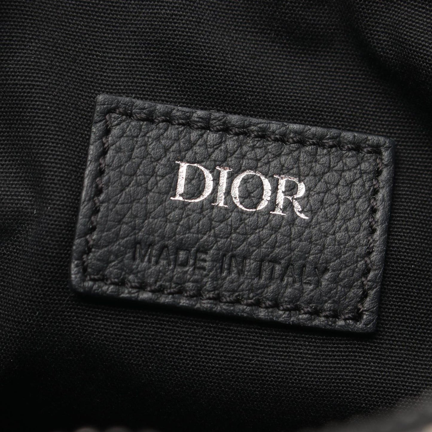 Dior Waist Bag Saddle Oblique Ivory Navy Canvas Leather Mini — view 4