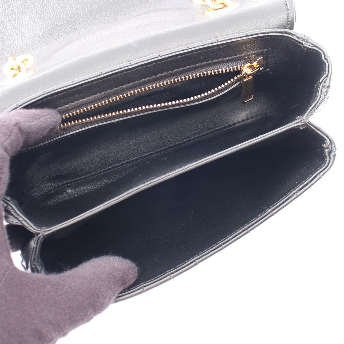 Celine Shoulder Bag C Small Black Leather C Chain — view 3