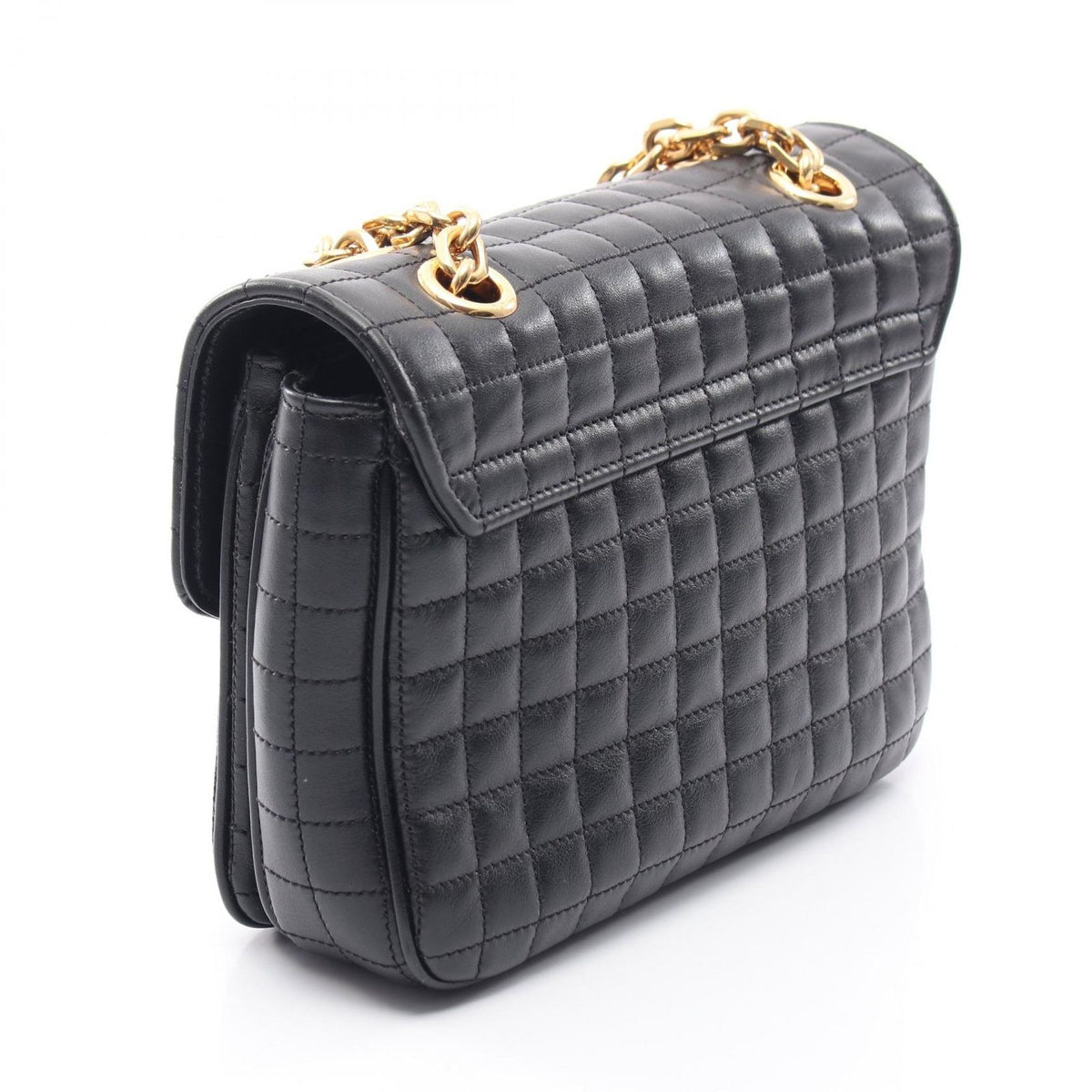Celine Shoulder Bag C Small Black Leather C Chain — view 2