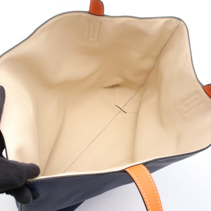 Hermes Tote Double Sens 36 Blue Saphir Nata Orange 36 — view 3