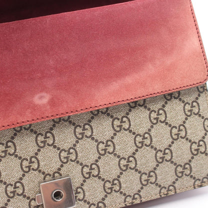 Gucci Shoulder Bag Dionysus GG Blooms Beige Brown Multi Suede Chain Medium — view 7