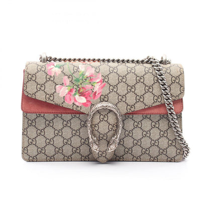 Gucci Shoulder Bag Dionysus GG Blooms Beige Brown Multi Suede Chain Medium