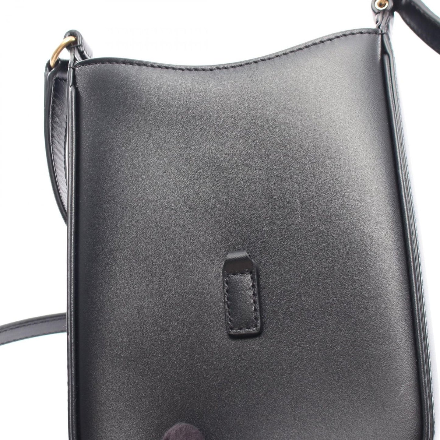 Saint Laurent Paris Shoulder Buckle 5 a 7 Mini Vertical Black Leather — view 5