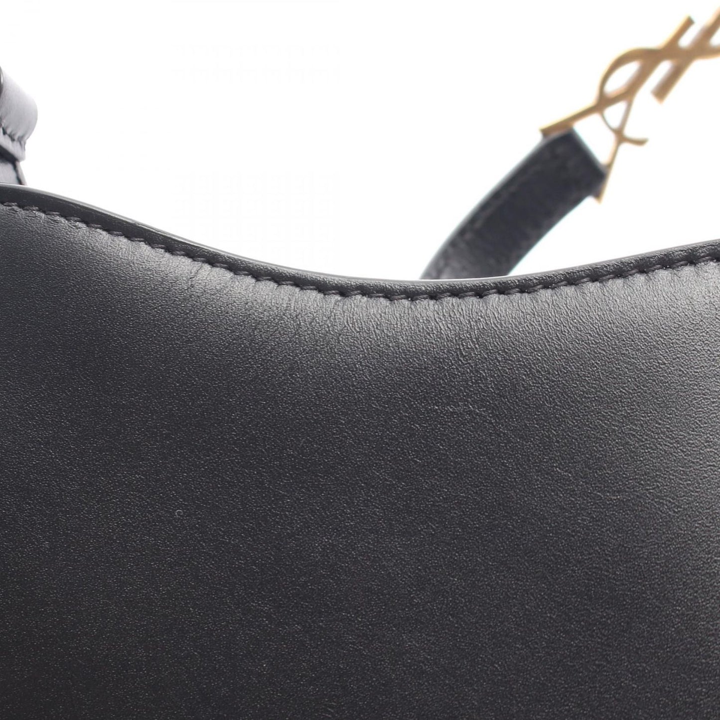 Saint Laurent Paris Shoulder Buckle 5 a 7 Mini Vertical Black Leather — view 6